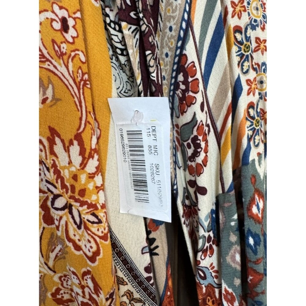 John Mark 1X Colorful Embroidered Tasseled 3/4 Sleeve Tunic Top NWOT - Picture 4 of 15